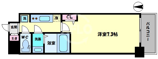 ファステート難波グランプリの間取り|ファステート難波グランプリ　間取り