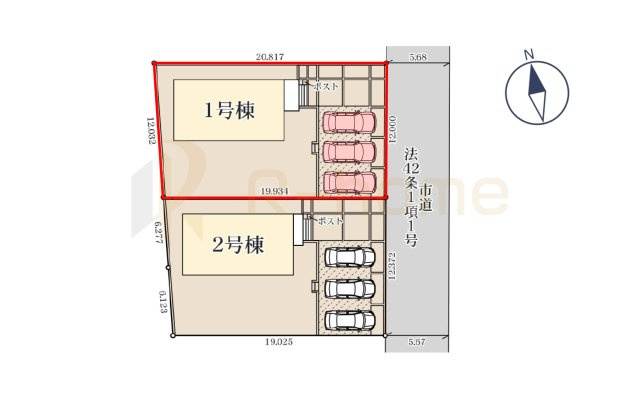 小美玉市上玉里第3　新築戸建て　1号棟の区画図|大きなお買い物だからこそ、メリット・デメリットを伝えさせて頂きます。
R-homeにお任せください♪