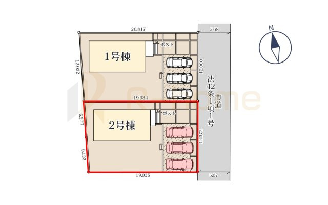 小美玉市上玉里第3　新築戸建て　2号棟の区画図|大きなお買い物だからこそ、メリット・デメリットを伝えさせて頂きます。
R-homeにお任せください♪