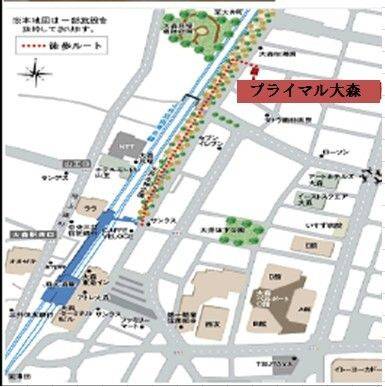 【地図】プライマル大森