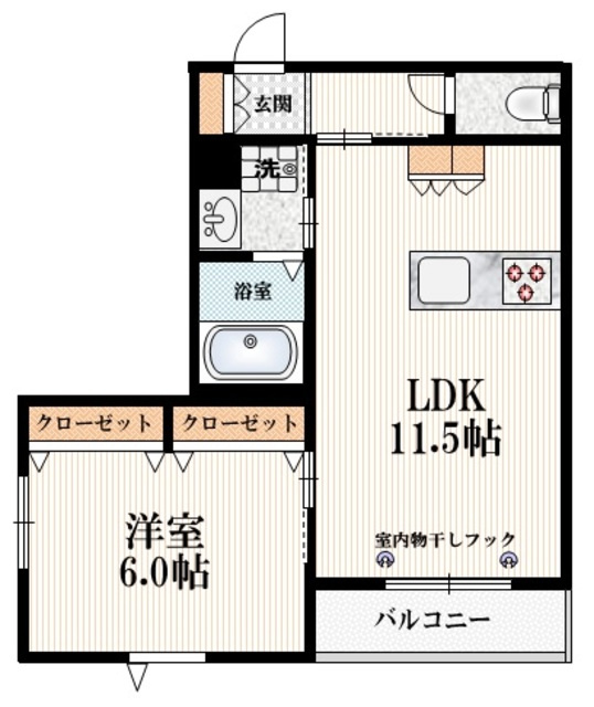 ザ・プレイス代沢の間取り|角部屋です