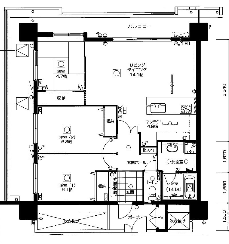 コンフォートプレミアムビュー宮城の間取り