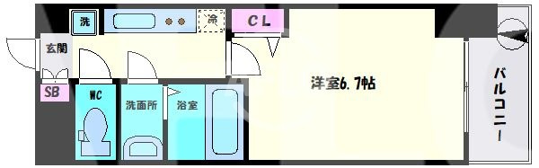 スプランディッド難波元町DUEの間取り|スプランディッド難波元町DUE　間取り