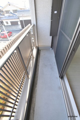 ロッヂえざかAのバルコニー