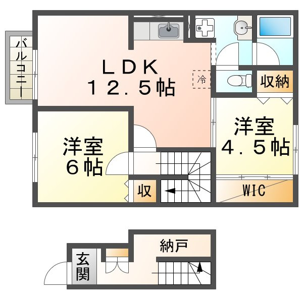 ハイツカワイの間取り