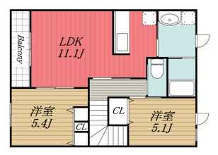 【間取り】 | Calme Bonheur　Ⅰ