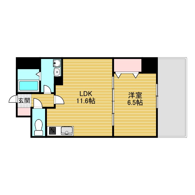 リバレイン江坂の間取り