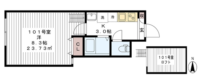 【間取り】 | AJ新小岩SouthⅠ