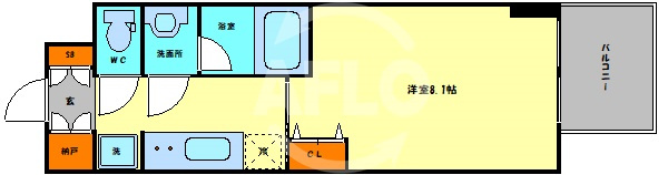 Dimus北浜の間取り|Dimus北浜(ディームスキタハマ)　間取り