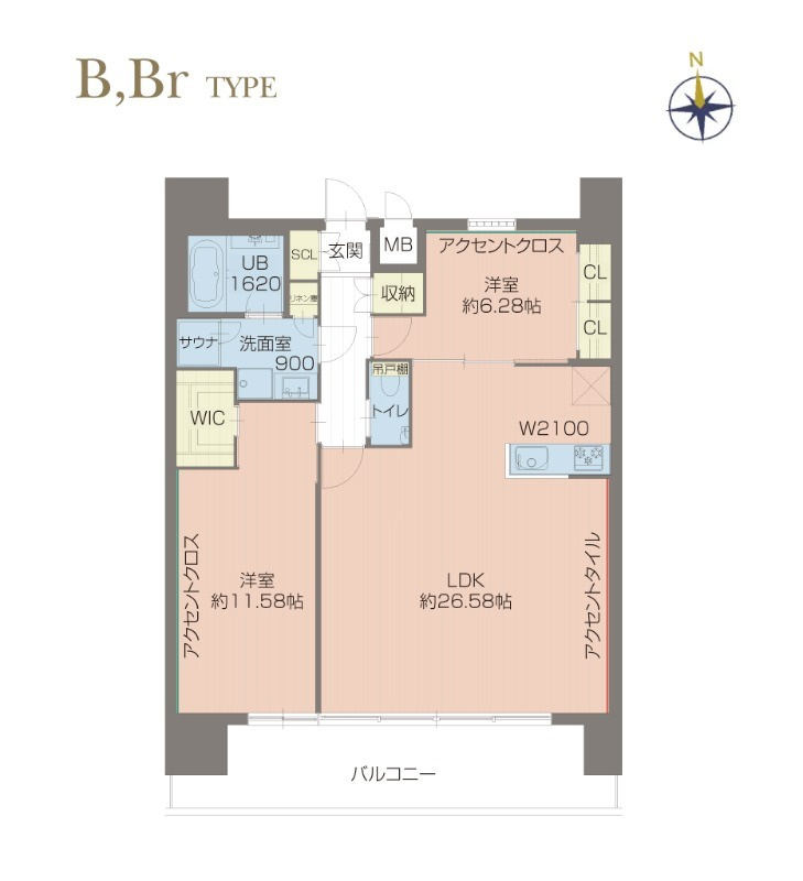 プレジオキタハマの間取り