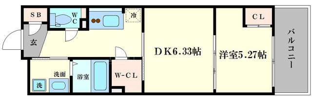 ネットフローラ阿波座の間取り