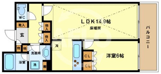 【間取り】 | N4.TOWER　中之島小学校区 | N4.TOWER　開放感のある間取り