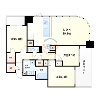 【間取り】 | シエリアタワー中之島　上福島小学校区 | シエリアタワー中之島　間取り