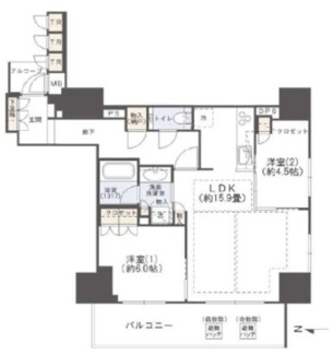 【間取り】 | ジオタワー新町　堀江小学校 | ジオタワー新町　間取り