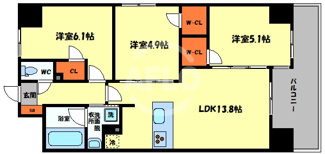 【間取り】 | ジャルディーノ関目　関目東小学校区 | ジャルディーノ関目　間取り