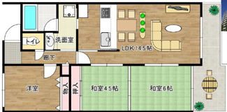 【間取り】 | 緑橋レックスマンション