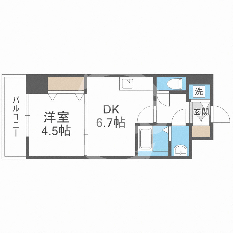 ONE ROOF FLAT FUKUSHIMAの間取り|シャルマンフジ福島　開放感ある間取り