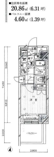 ルーブル大鳥居参番館の間取り