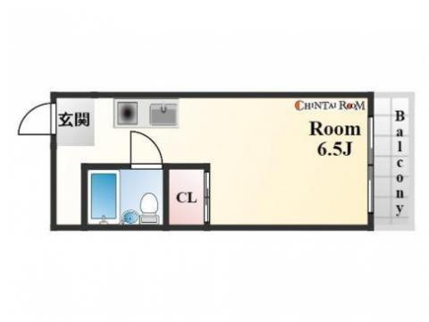 神戸市灘区岩屋中町２丁目の賃貸マンションの間取り