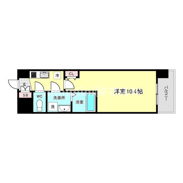 大阪市浪速区浪速東２丁目の賃貸マンションの間取り