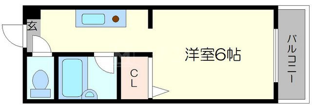 大阪市浪速区戎本町１丁目の賃貸マンションの間取り