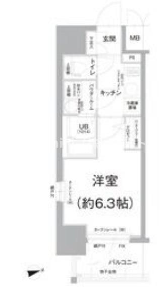 大阪市浪速区桜川２丁目の賃貸マンションの間取り