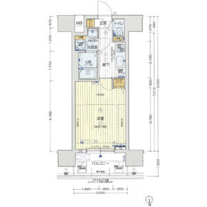 大阪市浪速区日本橋西１丁目の賃貸マンションの間取り