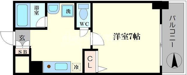 大阪市浪速区塩草３丁目の賃貸マンションの間取り