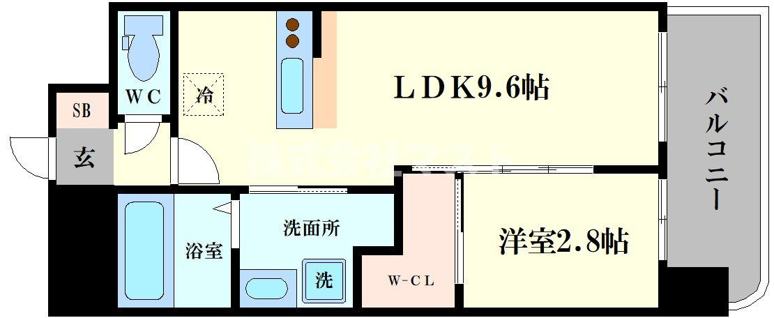 大阪市浪速区桜川１丁目の賃貸マンションの間取り
