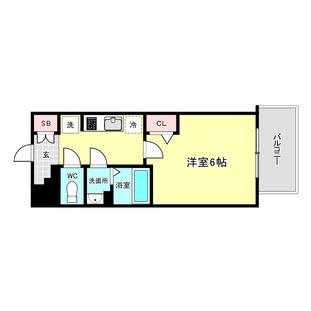 大阪市浪速区塩草３丁目の賃貸マンションの間取り