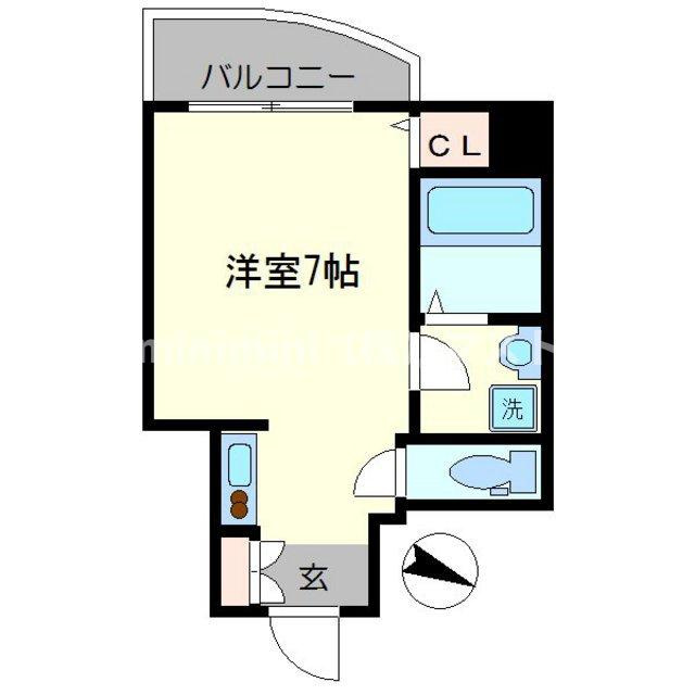大阪市浪速区塩草３丁目の賃貸マンションの間取り