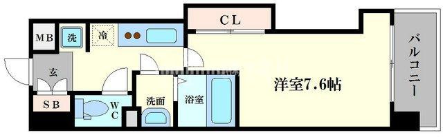 大阪市浪速区浪速西１丁目の賃貸マンションの間取り