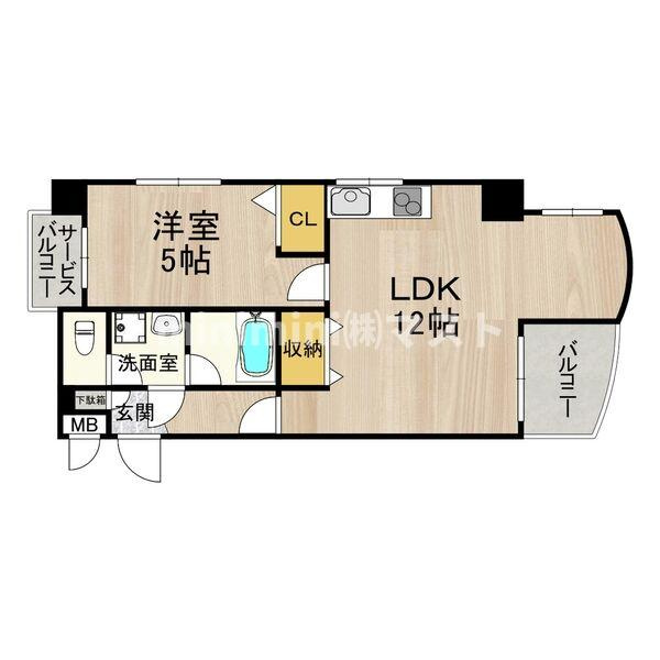 クレールナンバミナミの間取り
