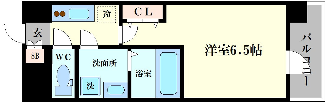 大阪市浪速区稲荷１丁目の賃貸マンションの間取り