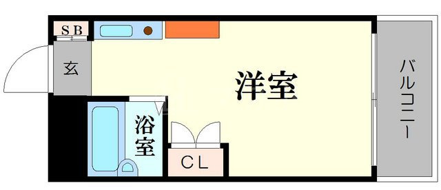 大阪市浪速区大国３丁目の賃貸マンションの間取り