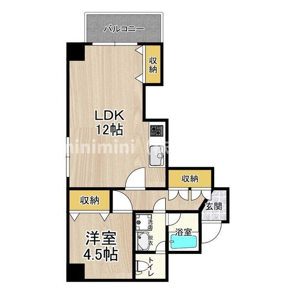 大阪市浪速区敷津西１丁目の賃貸マンションの間取り