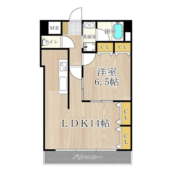 大阪市浪速区幸町３丁目の賃貸マンションの間取り