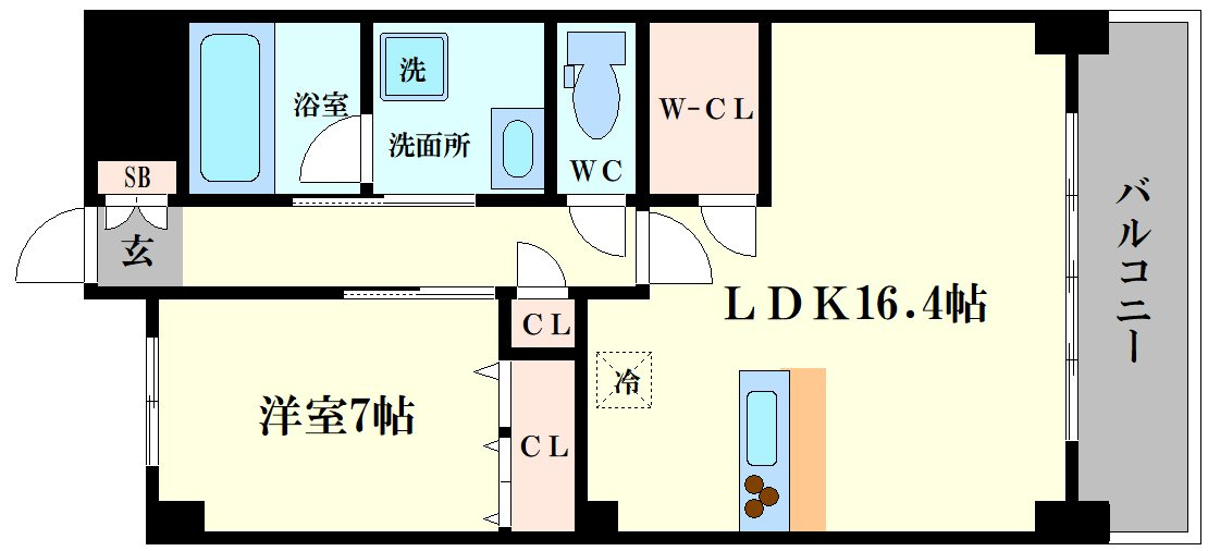 大阪市浪速区日本橋東２丁目の賃貸マンションの間取り