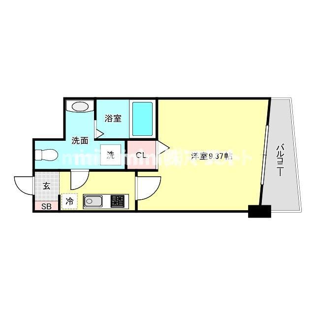 大阪市浪速区日本橋３丁目の賃貸マンションの間取り