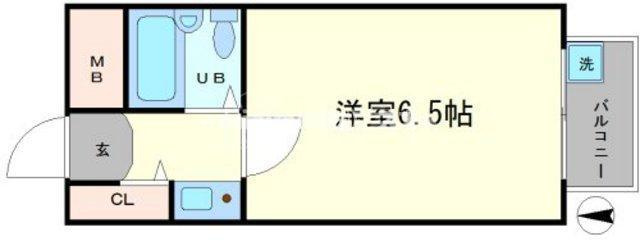 大阪市浪速区桜川１丁目の賃貸マンションの間取り