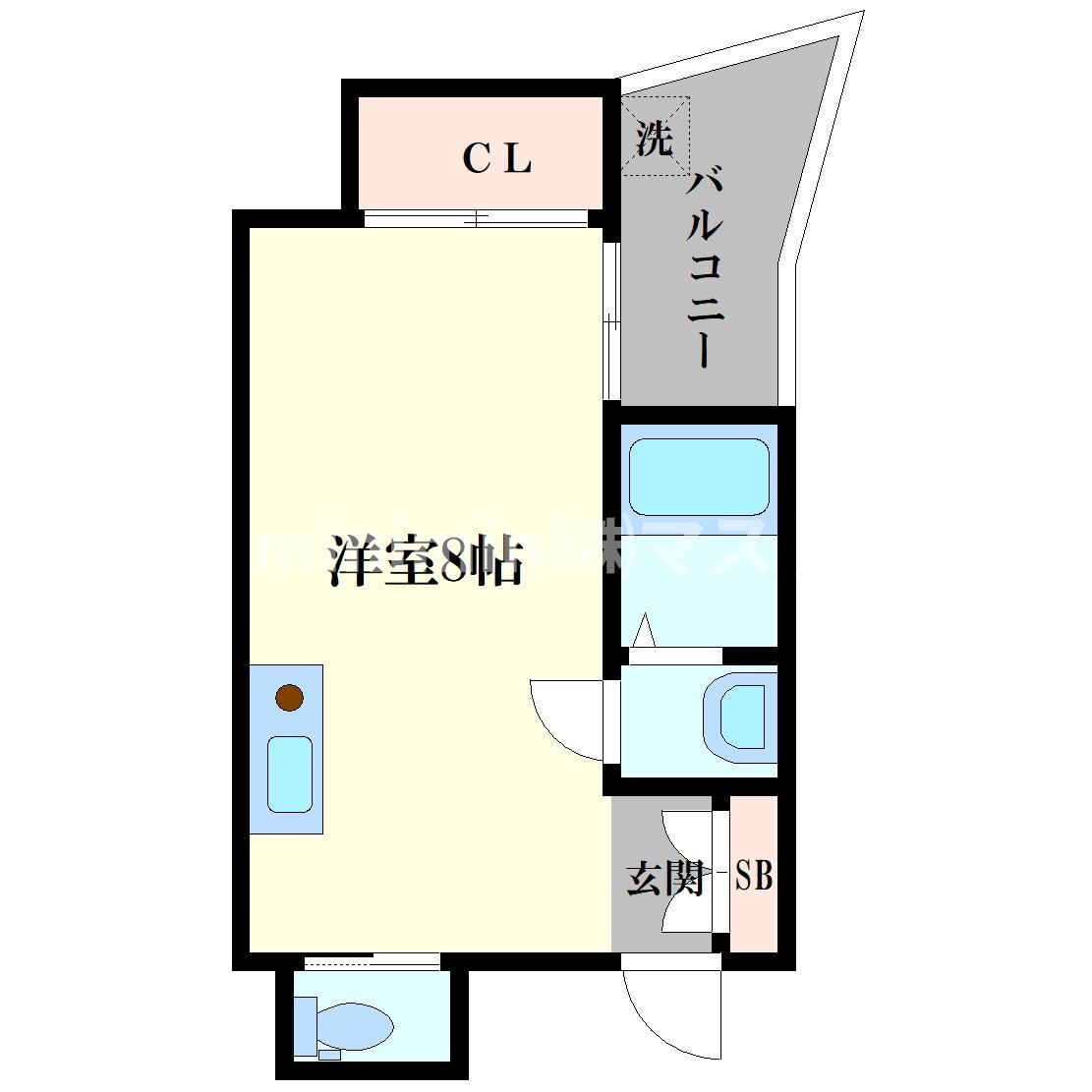 大阪市浪速区戎本町１丁目の賃貸マンションの間取り
