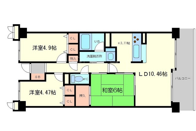 グランソレイユ日本橋の間取り
