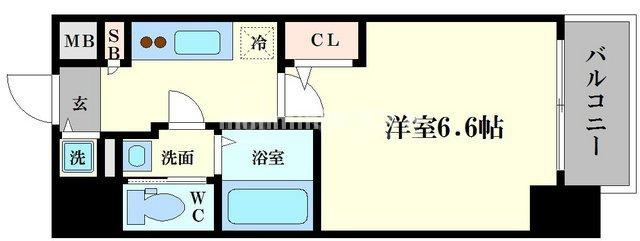 大阪市浪速区下寺２丁目の賃貸マンションの間取り