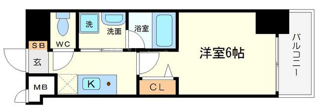 大阪市浪速区大国１丁目の賃貸マンションの間取り