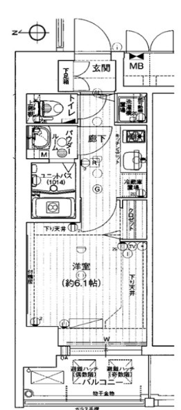 大阪市浪速区難波中１丁目の賃貸マンションの間取り
