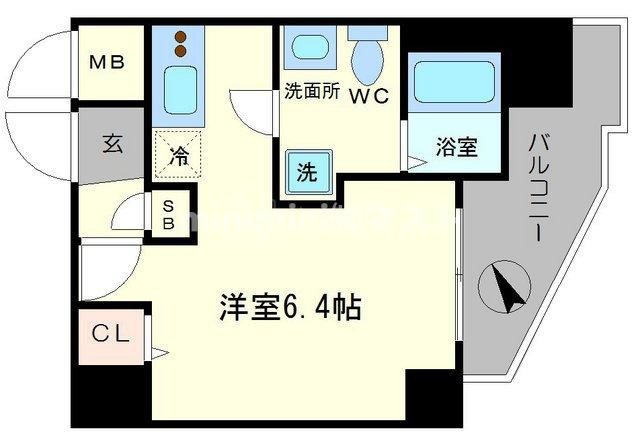 大阪市浪速区日本橋４丁目の賃貸マンションの間取り
