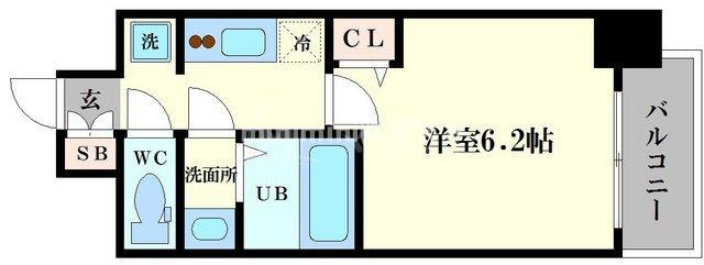 大阪市浪速区日本橋東２丁目の賃貸マンションの間取り