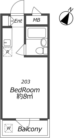 【間取り】 | AP309 TOP自由ヶ丘第3 203 | 



