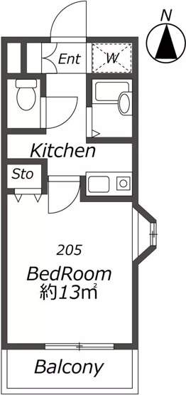 【間取り】 | AP966 ダブルーンⅧ桜坂 205 | 




