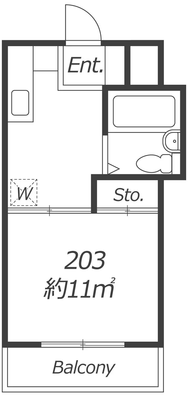 AP195 プラーズ市ヶ尾 203の間取り|



